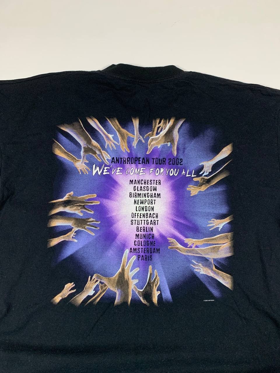 Vintage Anthrax 2002 European Tour T-shirt Thrash Metal Legend Size US XL / EU 56 / 4 - 5 Thumbnail