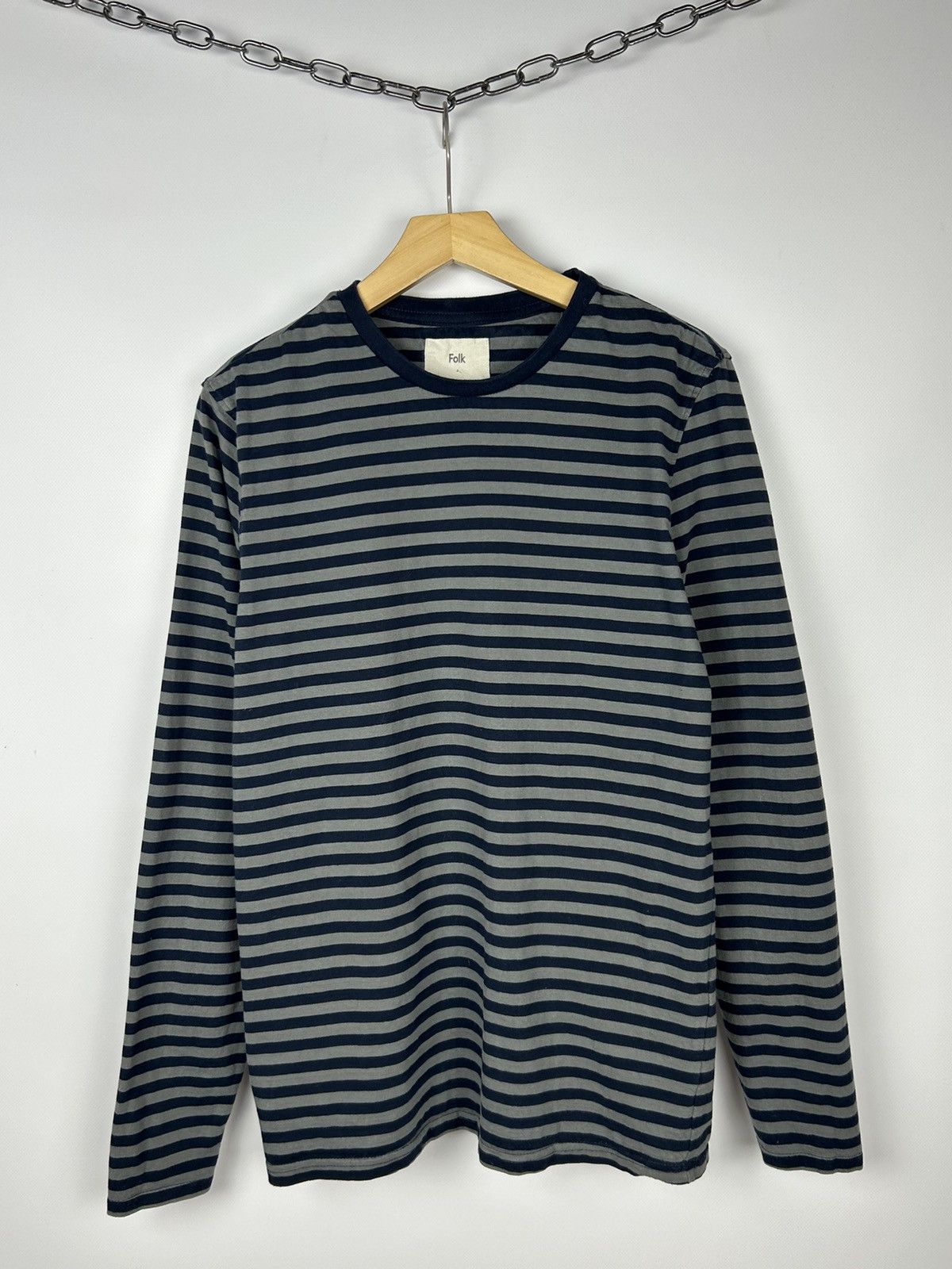 Folk Folk Striped Long Sleeve Tee Basic Streetwear luxury top Size US L / EU 52-54 / 3 - 1 Thumbnail