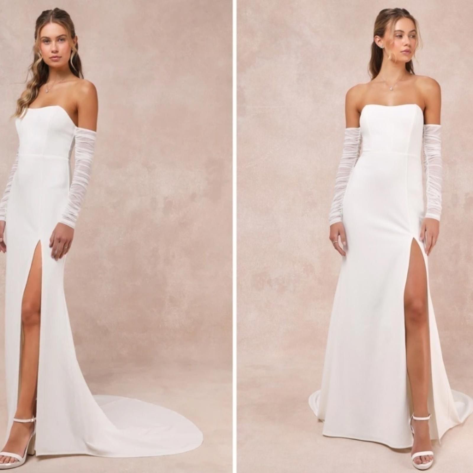Lulus LULUS Bridal Wedding Elegant Corset Mermaid Gown NWT Size M / US 6-8 / IT 42-44 - 2 Thumbnail
