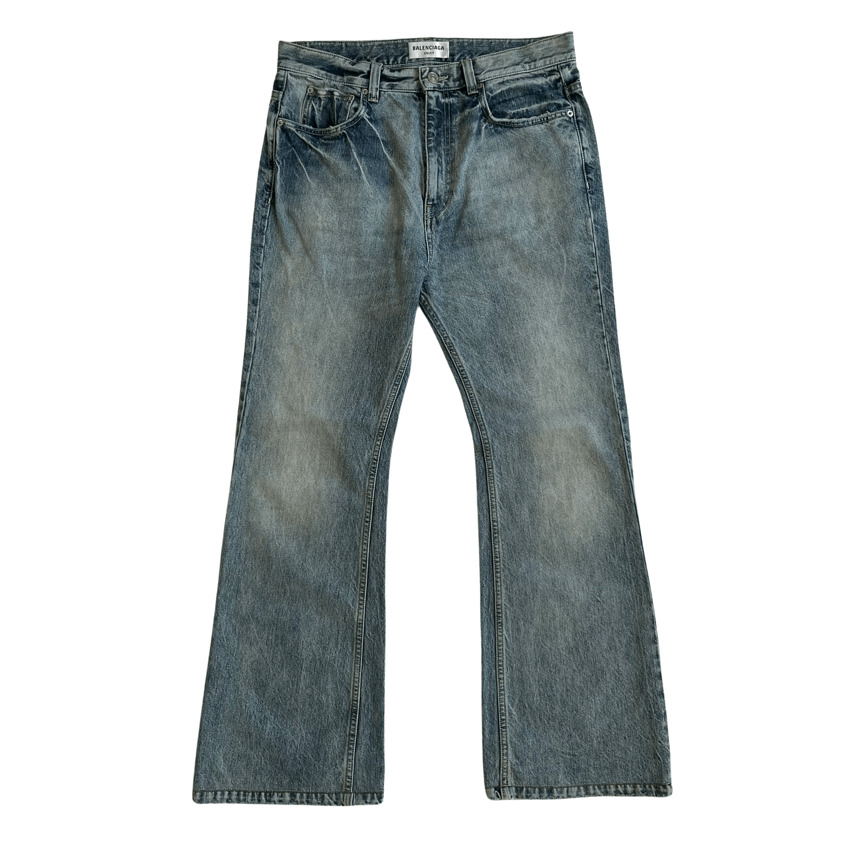 image of Sold Balenciaga "the Lost Tapes" Flared Jeans in Blue, Men's (Size 30)