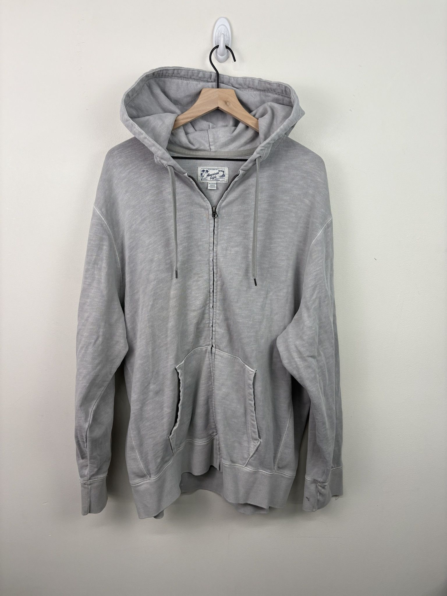 American Eagle Outfitters × Vintage Vintage Y2K American Eagle Blank Zip Up Sweatshirt Size US XXL / EU 58 / 5 - 1 Thumbnail