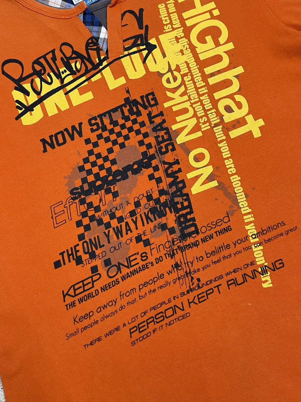 Japanese Brand Vogon Art Graffiti Painting Tartan Plain Collar V Layered Size US M / EU 48-50 / 2 - 7 Thumbnail