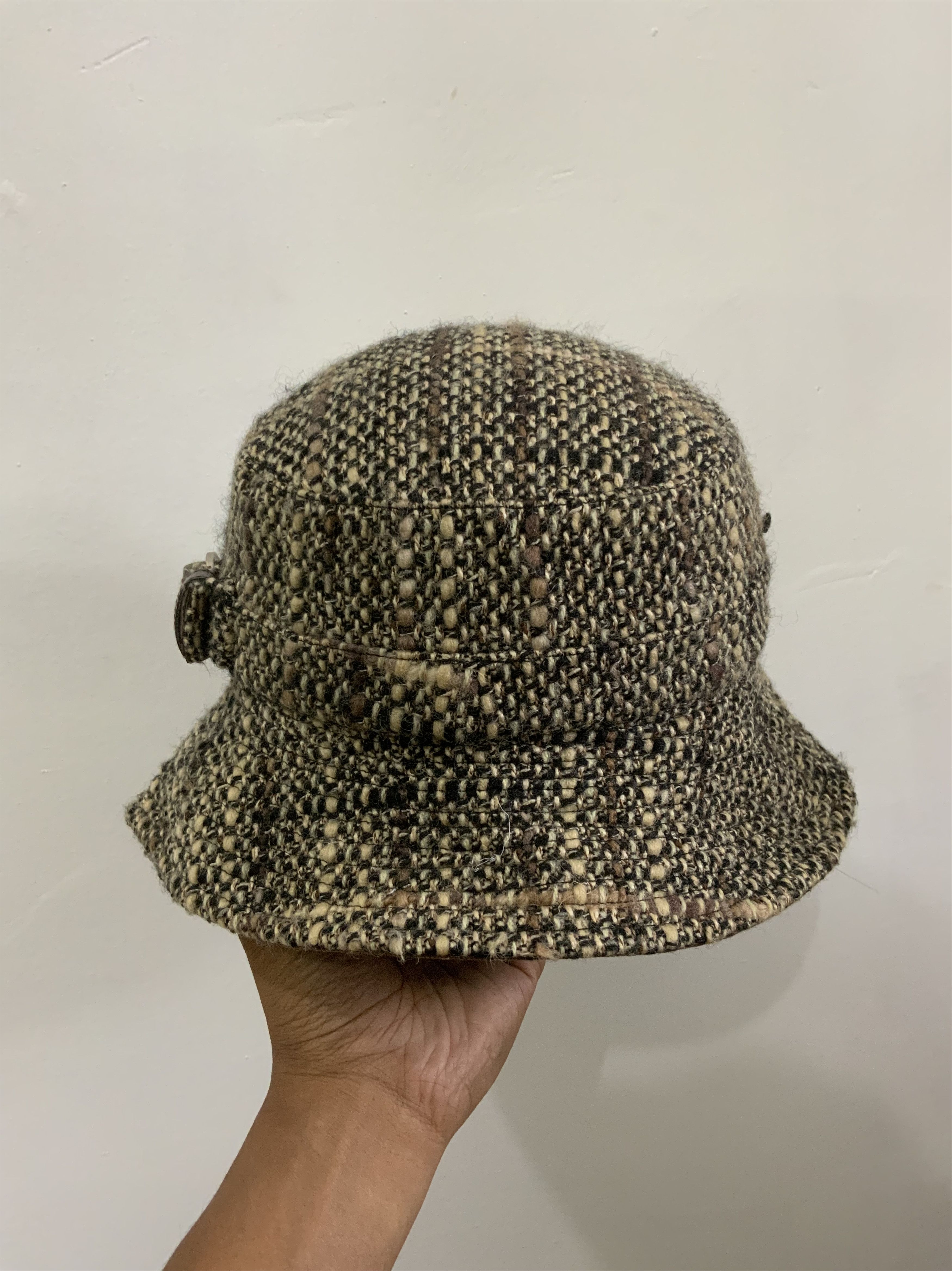 Japanese Brand Na Mi Ka Houndstooth Wool Hat Size ONE SIZE - 3 Thumbnail
