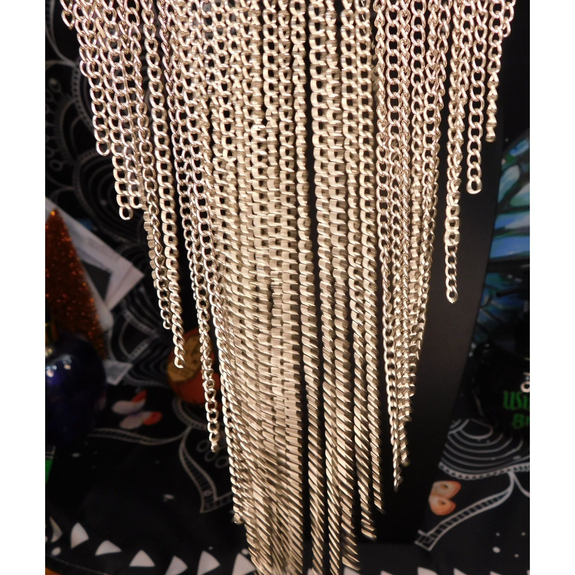 Other Silver Tone Cascading Fringe Chain Necklace Size ONE SIZE - 5 Thumbnail