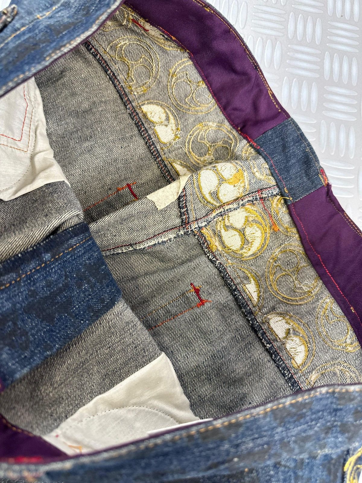 If Six Was Nine × Japanese Brand × Vintage Karakuri tamashi jeans vintage sukajan souvenir embroidered Size US 36 / EU 52 - 6 Thumbnail