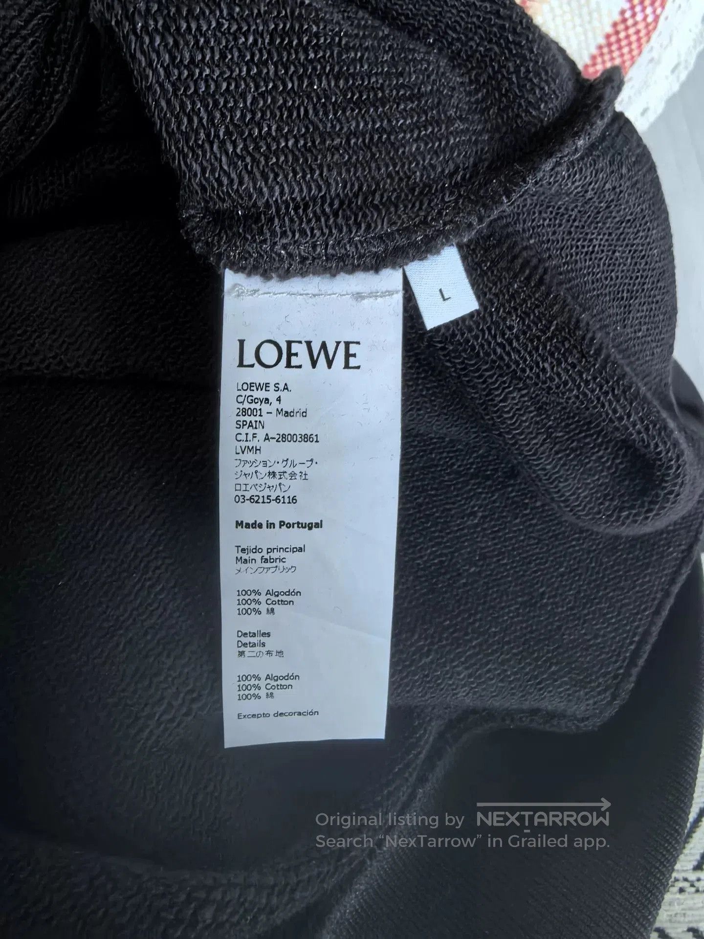 Loewe black embroidered sweatshirt by loewe. Size US L / EU 52-54 / 3 - 6 Thumbnail