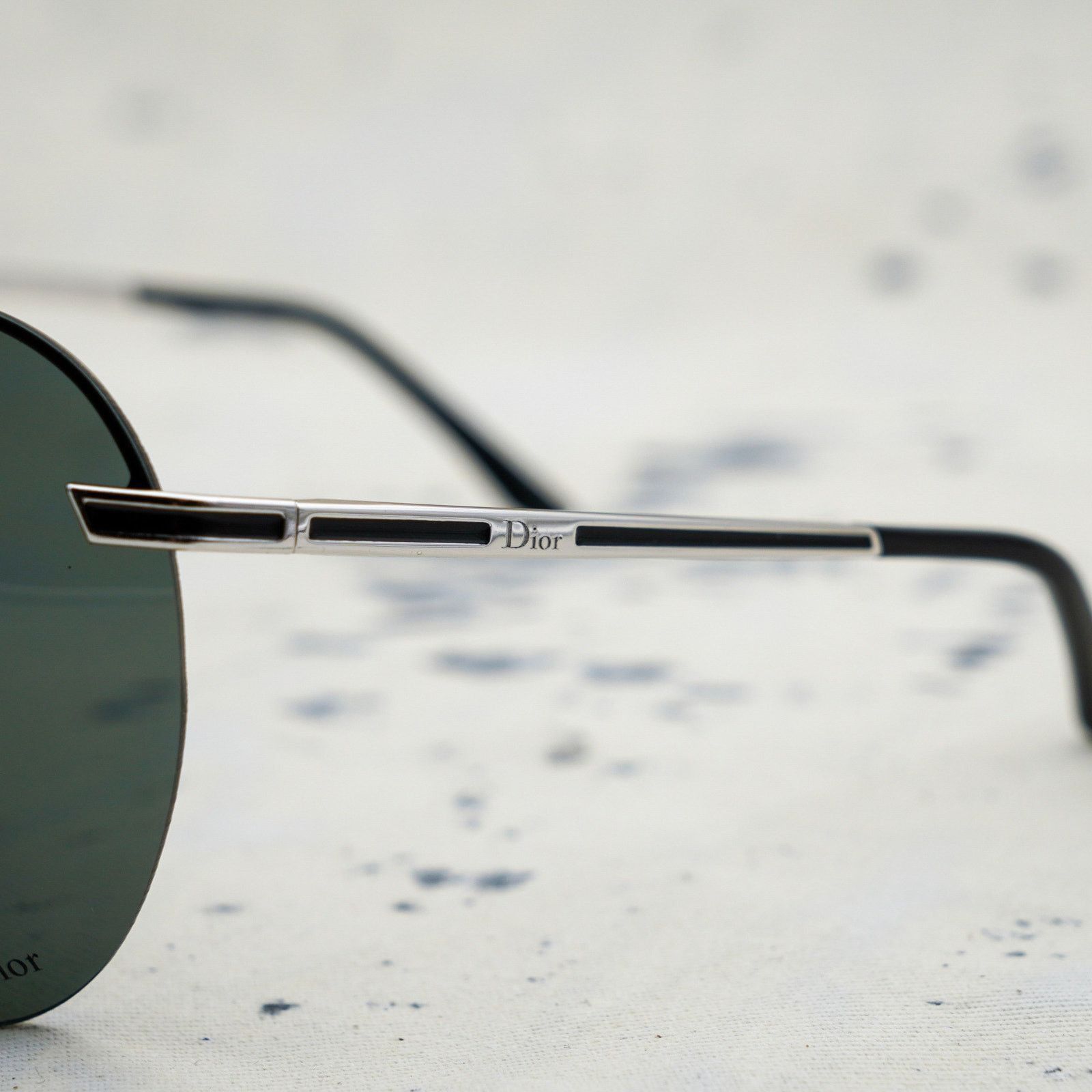 Dior Dior air 1 silver shield y2k rimless logo sunglasses Size ONE SIZE - 4 Thumbnail