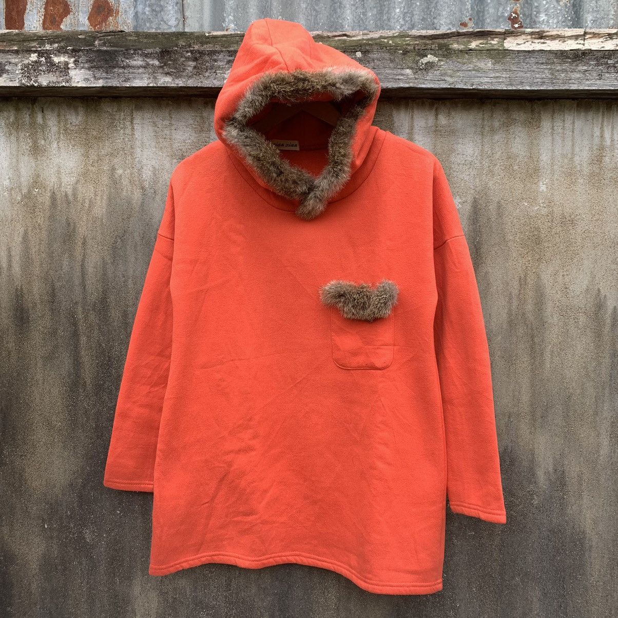 Japanese Brand Japanese Faux Fur Hoodie Gothic Ifsix style Size US M / EU 48-50 / 2 - 1 Thumbnail