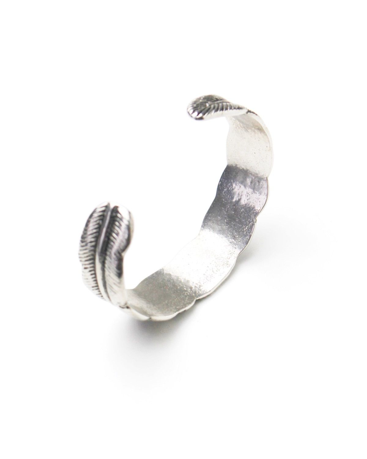Vintage AW2015 HAWK COMPANY JAPAN FEATHER SILVER-PLATED BANGLE Size ONE SIZE - 5 Thumbnail