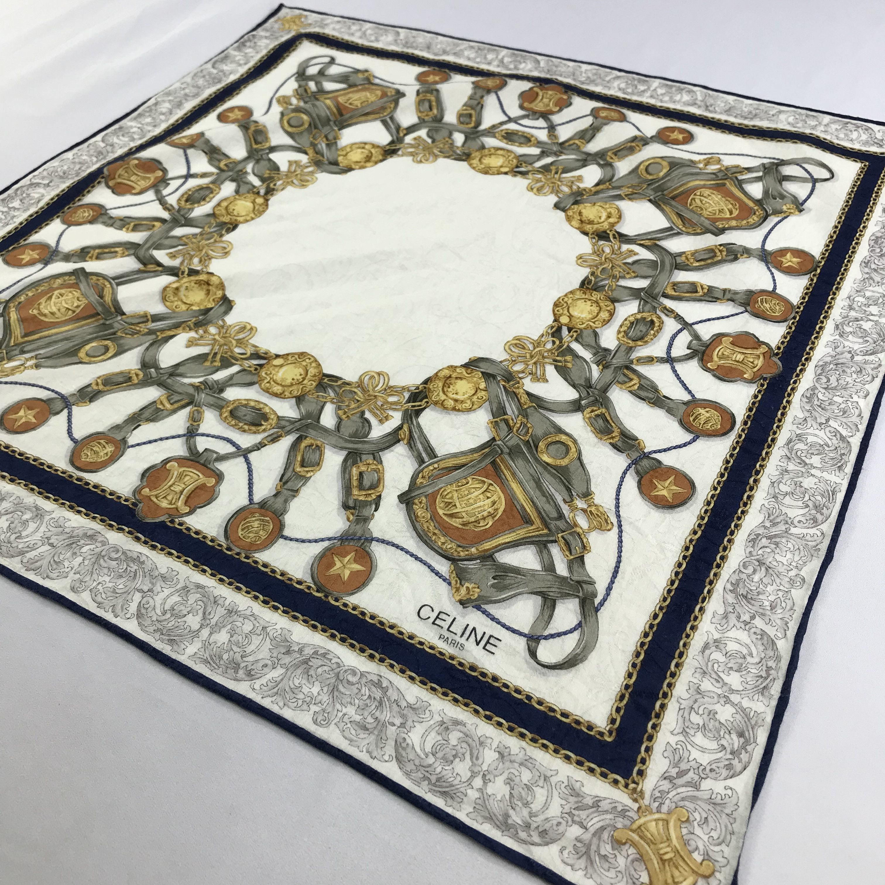 Celine × Vintage Celine Bandana / Handkerchief / Neckerchief - S2582 Size ONE SIZE - 2 Thumbnail