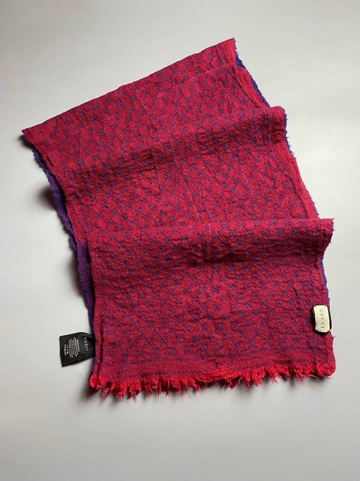 Gucci Gucci GG Logo Wool Monogram Scarf Size ONE SIZE - 1 Thumbnail