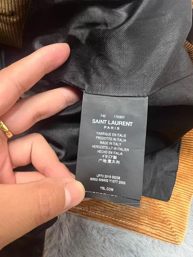 Saint Laurent Paris Saint Laurent Paris Brown Corduroy Belted Trench Coat Size M / US 6-8 / IT 42-44 - 5 Thumbnail