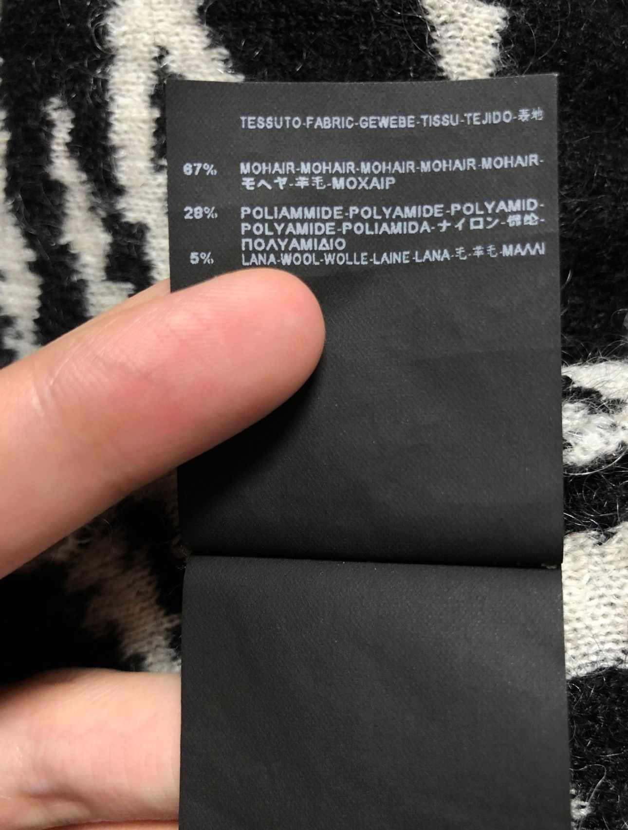 Saint Laurent Paris Saint Laurent Paris Mohair Zebra Cardigan Sz.M Size US M / EU 48-50 / 2 - 9 Thumbnail