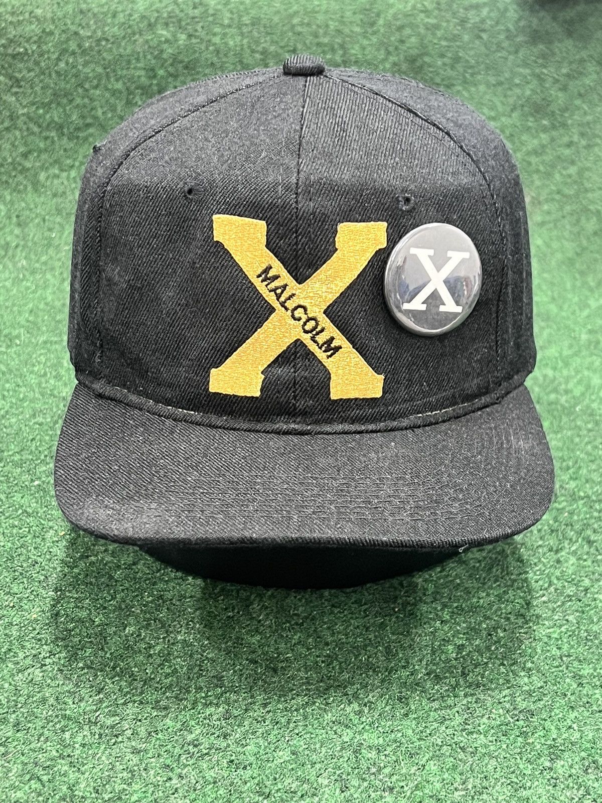 Vintage 80s Malcolm X Youngan Snapback Hat w/ pin
