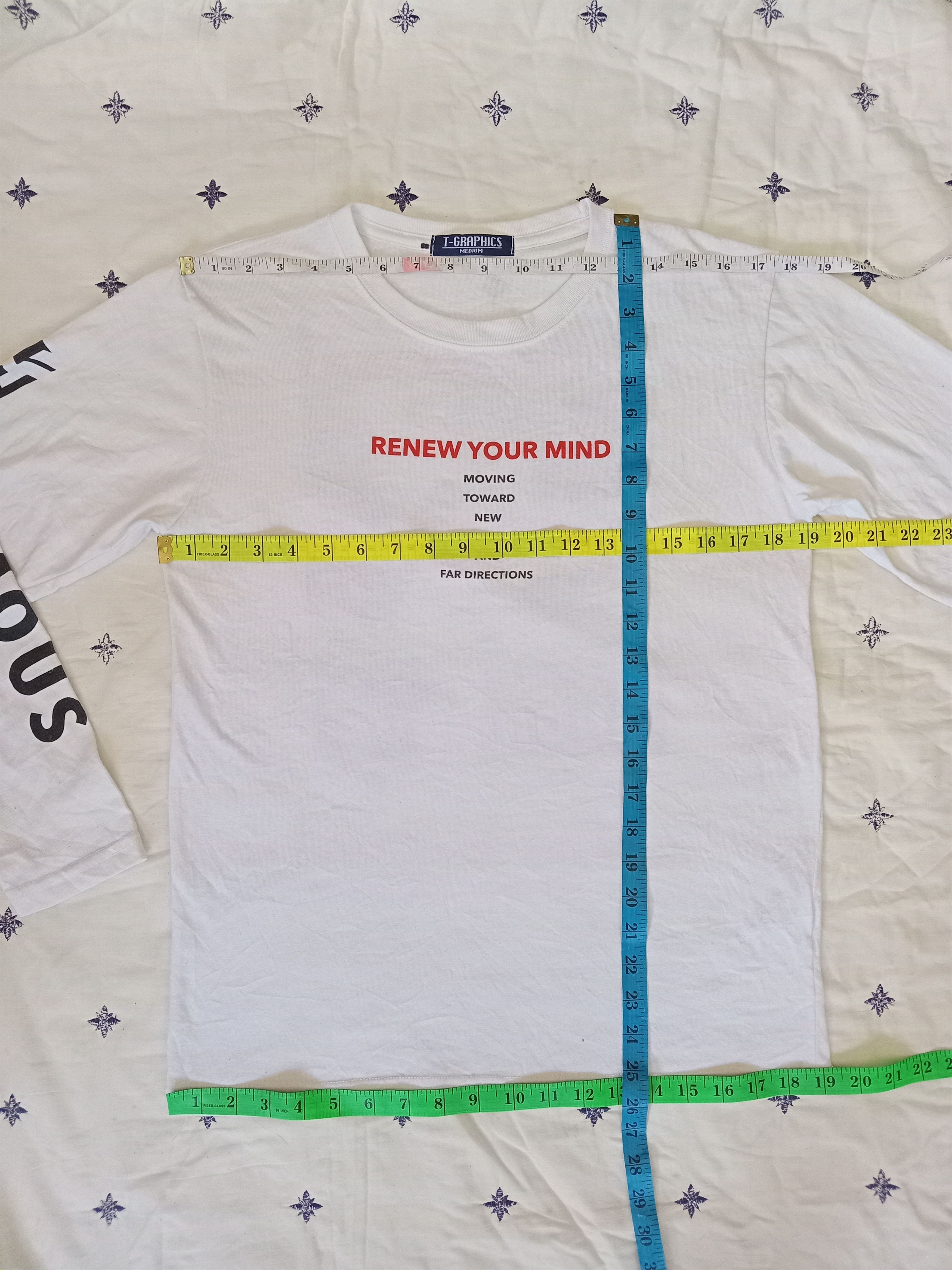 Japanese Brand T-GRAPHICS Renew Your Mind Enormous Long Sleeve T-Shirt Size US M / EU 48-50 / 2 - 3 Thumbnail