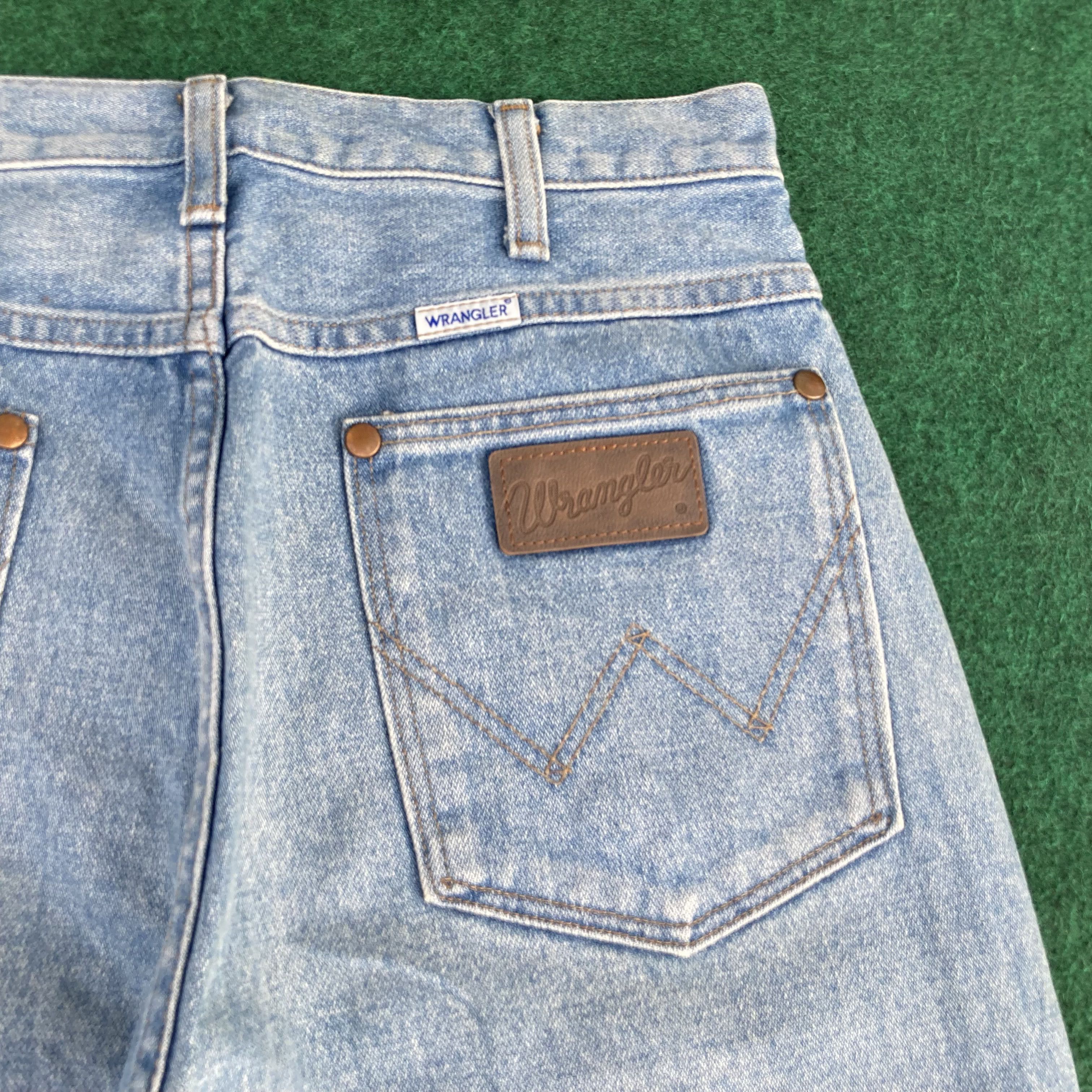 Vintage × Wrangler Vtg Wrangler Blue Denim Wide Flare Women Bootcut Jeans Size 28" / US 6 / IT 42 - 8 Thumbnail