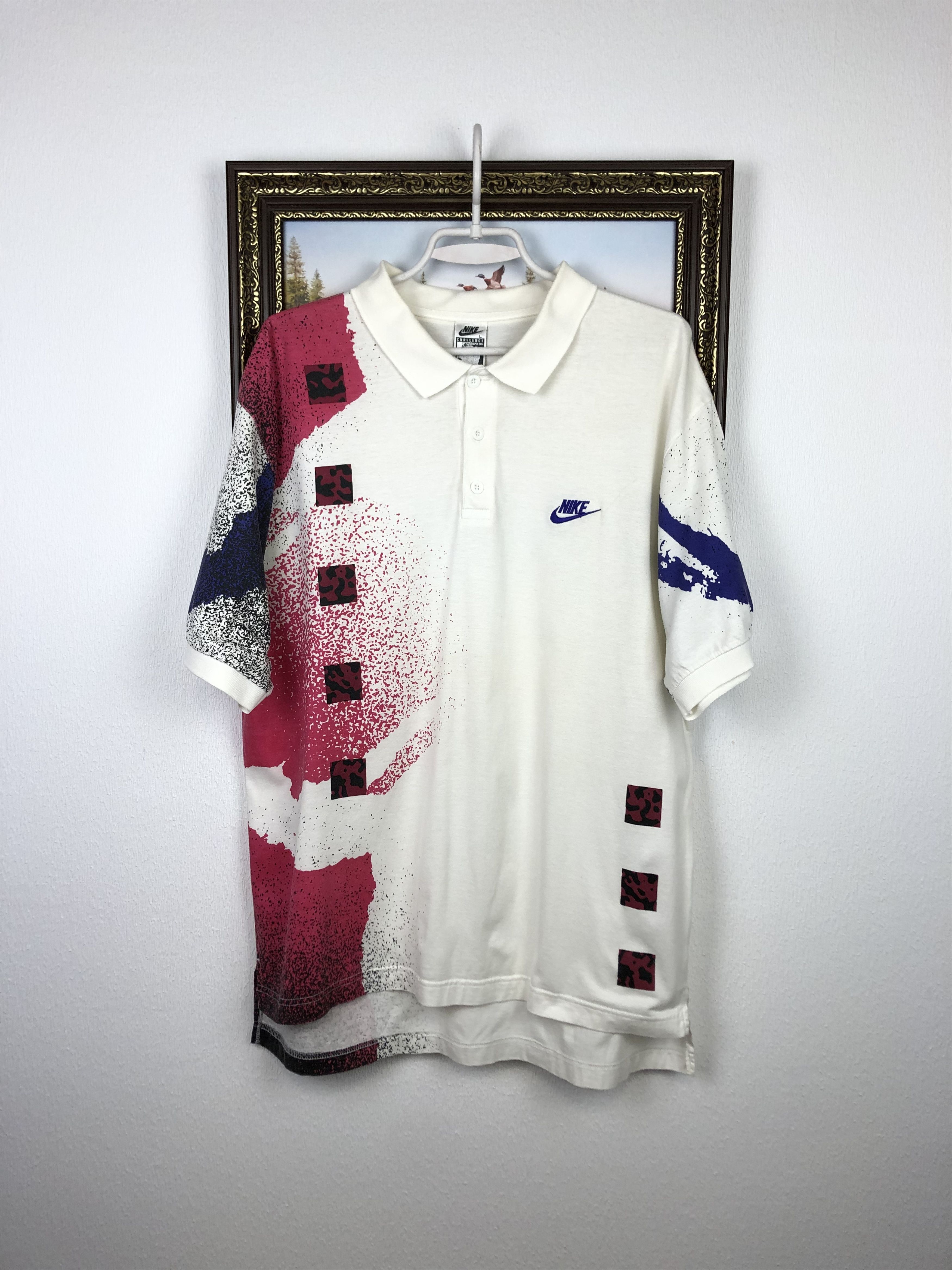 Vintage 90's Nike Court Agassi Tennis Polo Shirt Tee Hype