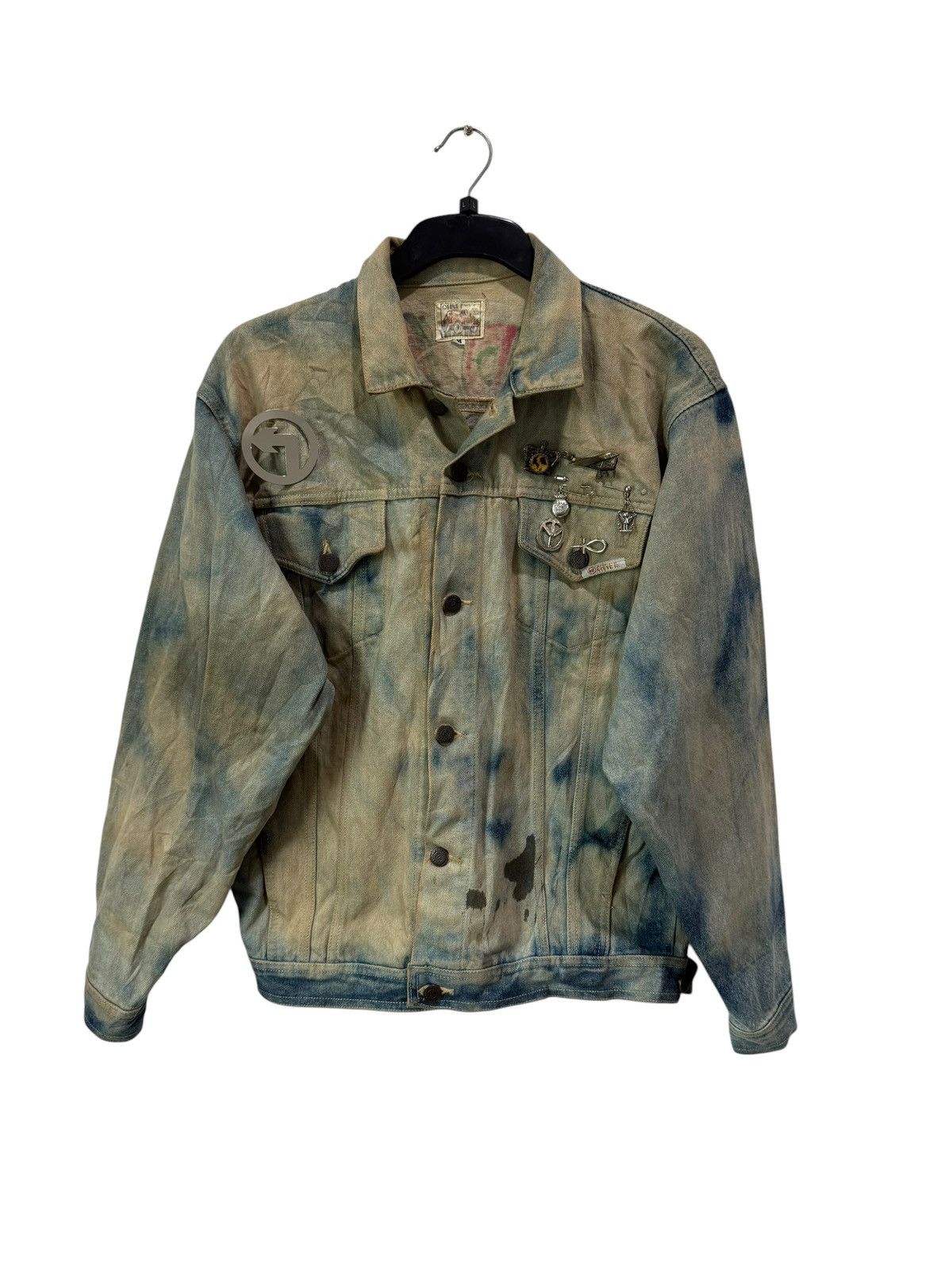 Seditionaries Japanese Brand Oh Net Acid Wash Jacket Hold Up Red Indian Size US M / EU 48-50 / 2 - 1 Thumbnail
