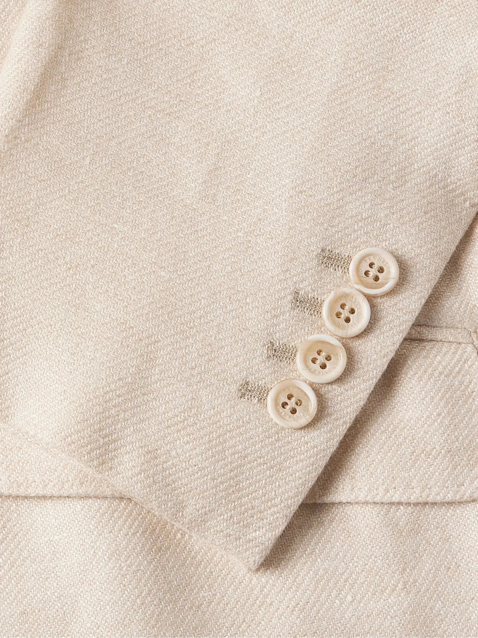 Brunello Cucinelli o1y0526 Single-breasted Blazer in Ivory Size US S / EU 44-46 / 1 - 4 Thumbnail