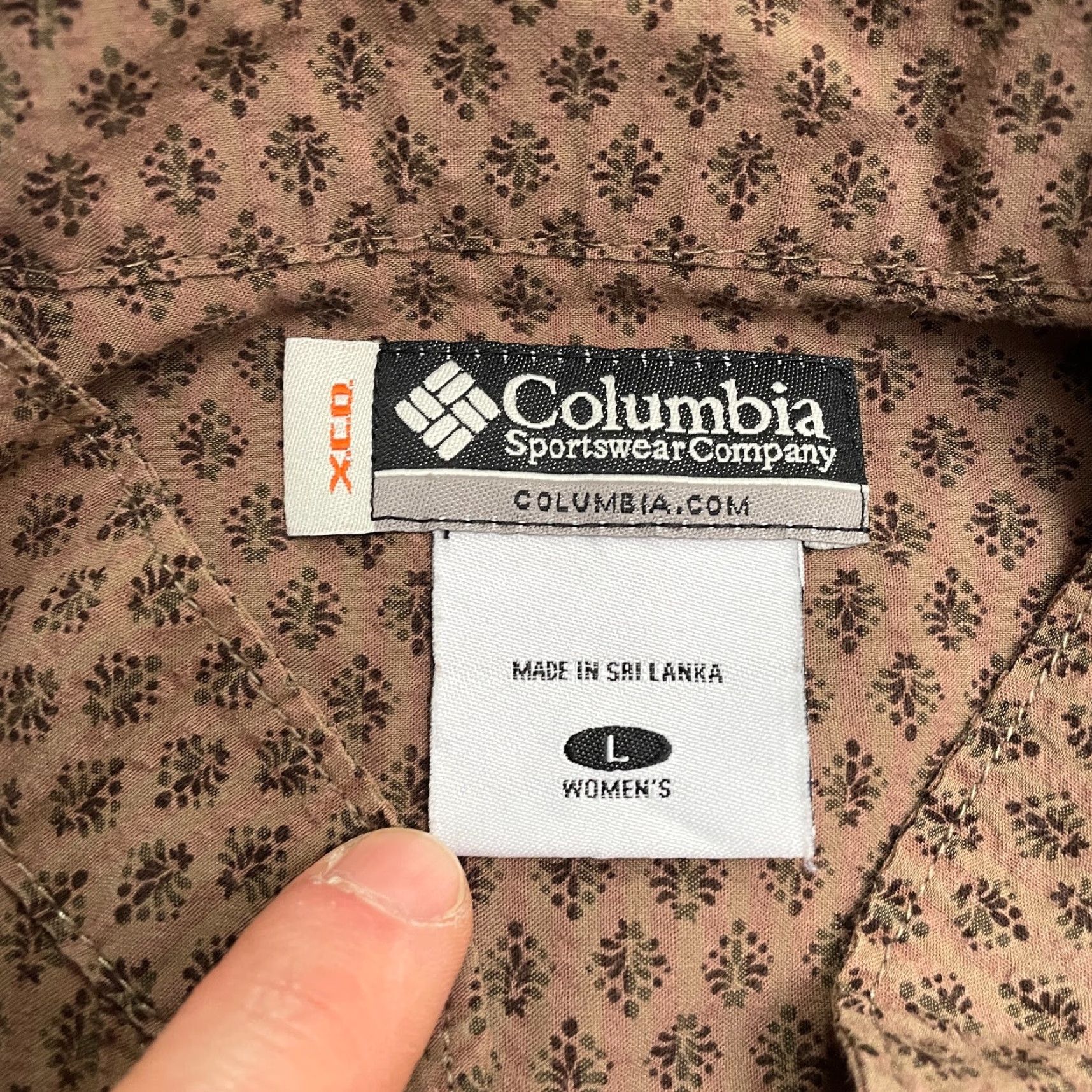 Vintage Columbia X.C.O Printed Shirt Womens Large Brown Snap Button Long Sleeve Casual Size L / US 10 / IT 46 - 5 Thumbnail