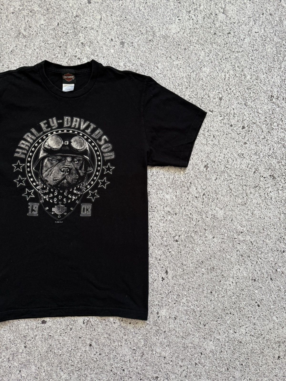 Band Tees × Harley Davidson × Vintage Vintage 2018 Harley Davidson AARGAU Bikers Dog T-Shirt Size US L / EU 52-54 / 3 - 5 Thumbnail