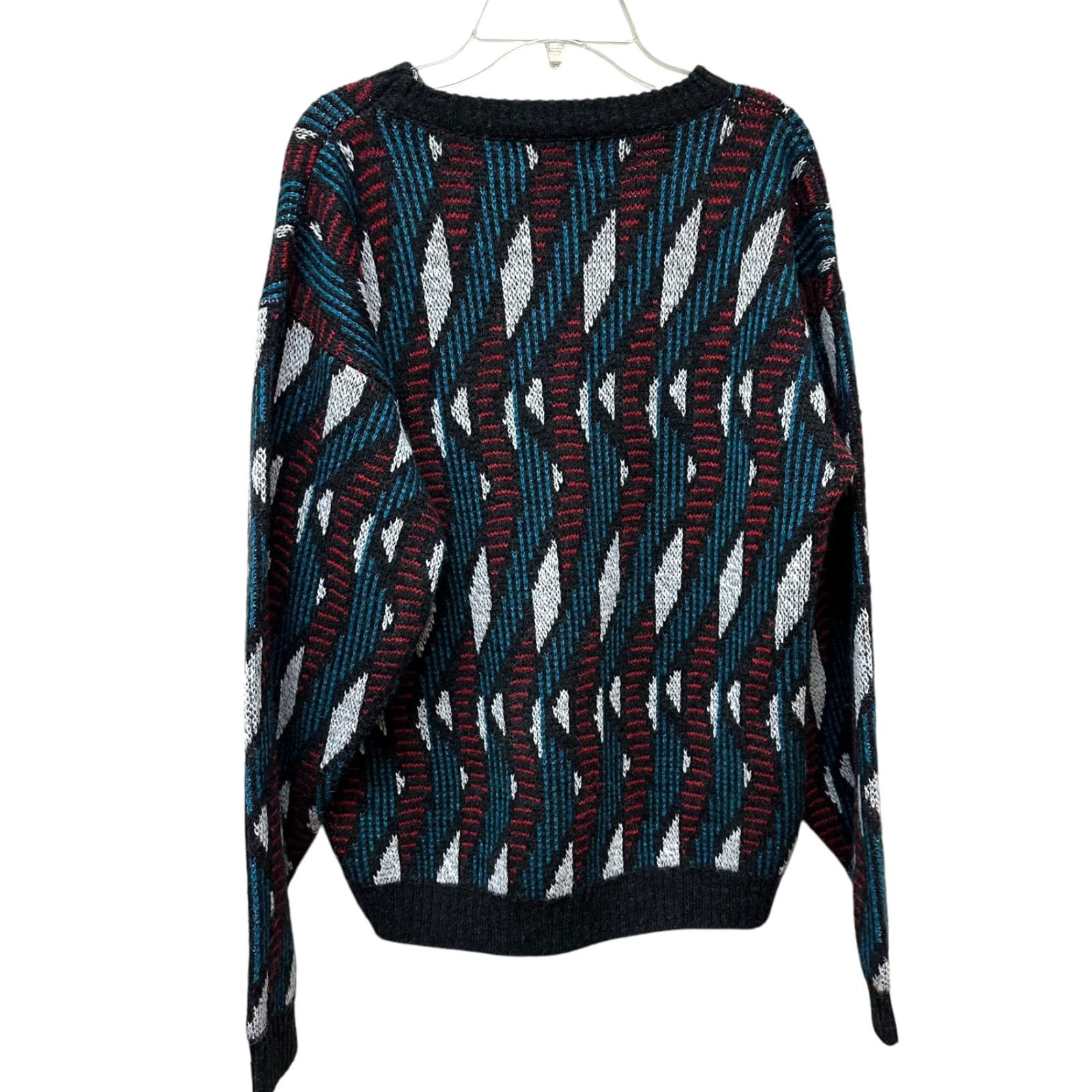 Vintage VINTAGE Barrel Retro Geometric Knit Sweater Unisex Size L/XL Made in USA Size US L / EU 52-54 / 3 - 2 Thumbnail