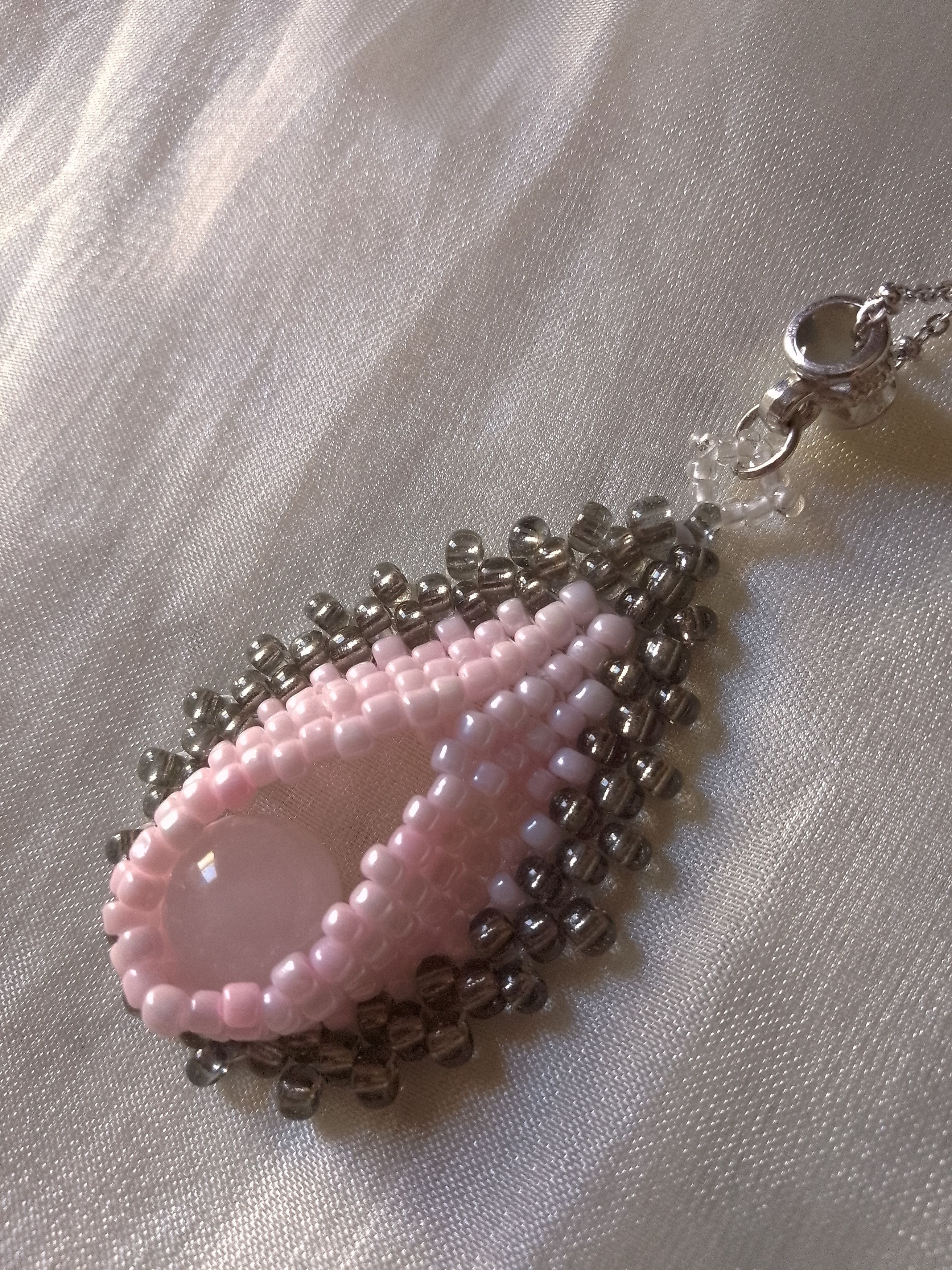 Handmade Necklace Rose quartz gemstone pendant Chakra Size ONE SIZE - 5 Thumbnail
