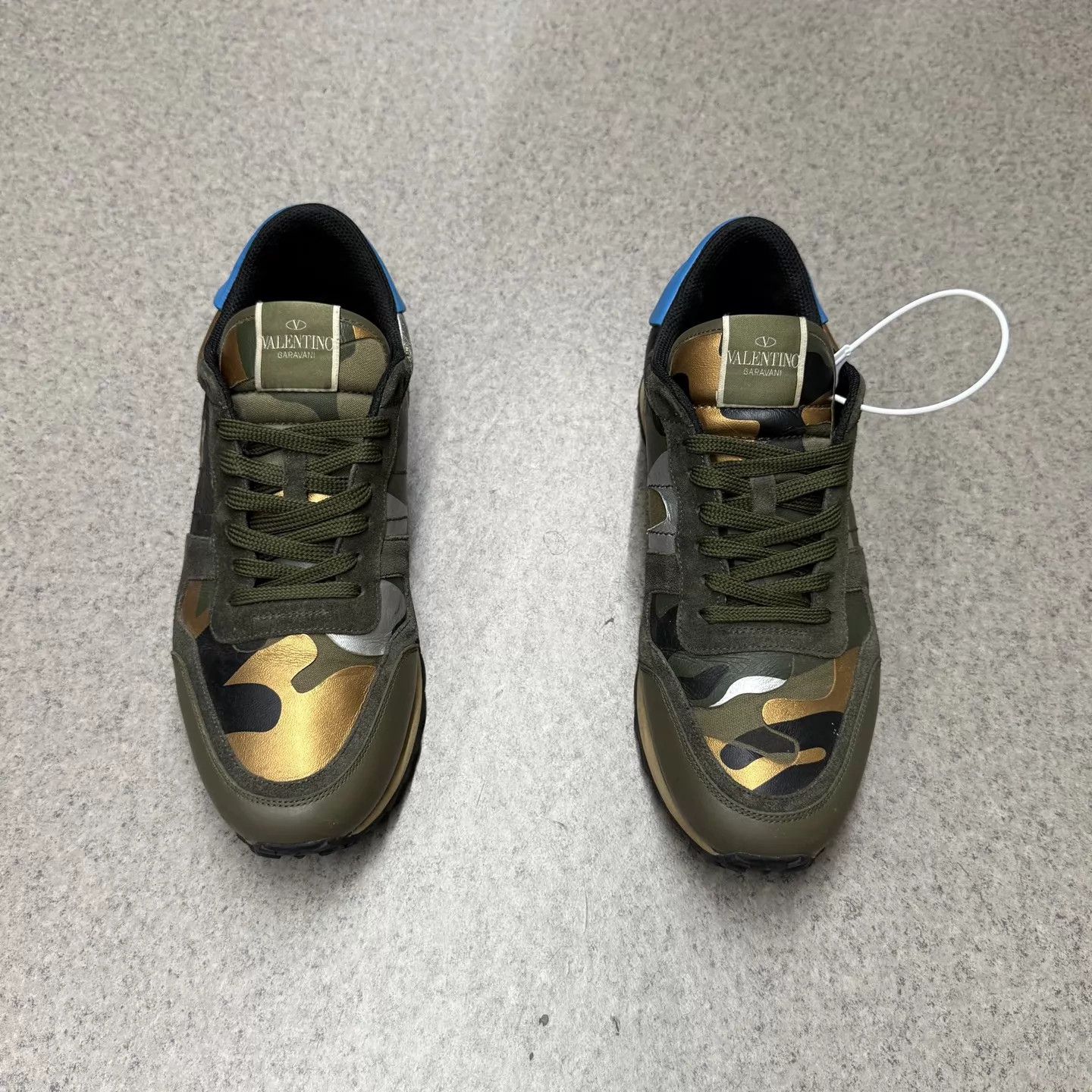 Valentino Valentino Blue-Green Camo Sneakers 43 Lightly Used Size US 10 / EU 43 - 8 Thumbnail