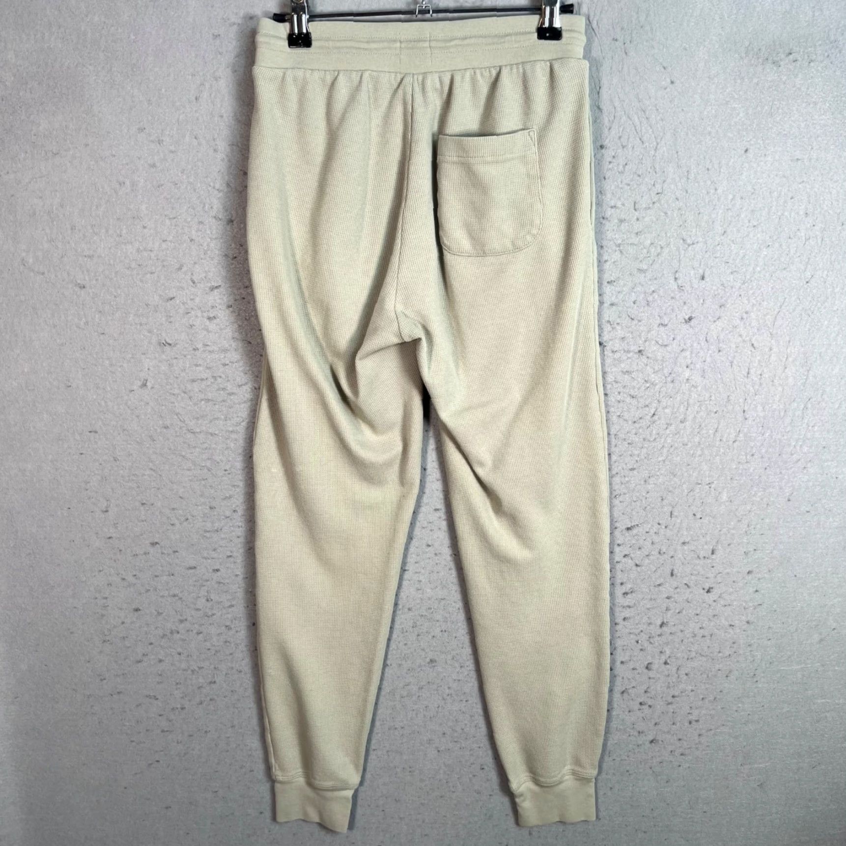 Vintage Sunday Best Womens XS Waffle Knit Beige Joggers Sweatpants Sweatpants Pockets Casual Vintage: No Size 26" / US 2 / IT 38 - 2 Thumbnail