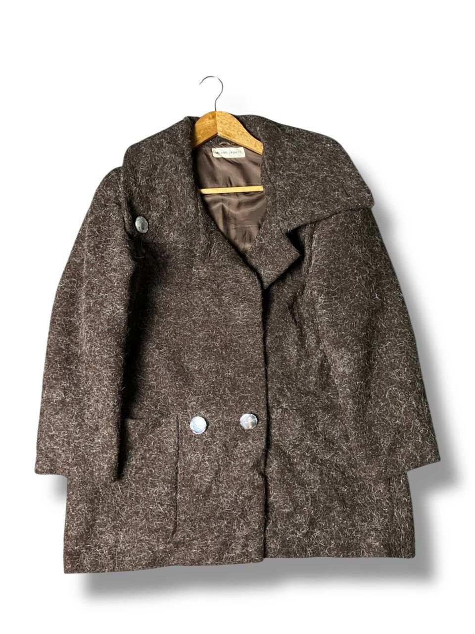 Japanese Brand Vintage MILANO SPORT Double Breasted Wool Coat (137) Size US XS / EU 42 / 0 - 1 Thumbnail