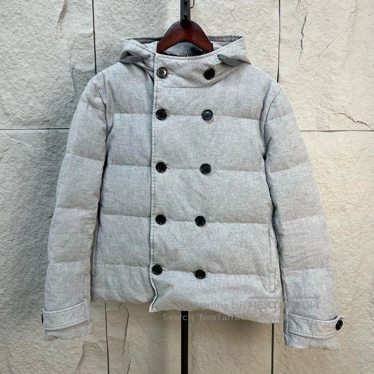 Dior dior gray double-breasted hooded down coat. Size US XXL / EU 58 / 5 - 1 Thumbnail