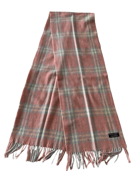 Burberry Burberry Authentic Unisex Scarf Peach 100% Lambswool Size ONE SIZE - 1 Thumbnail