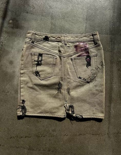 Share Spirit Homme SHARE SPIRIT Early Chain-Distressed Skirt Size 36" / US 14 / IT 50 - 2 Thumbnail