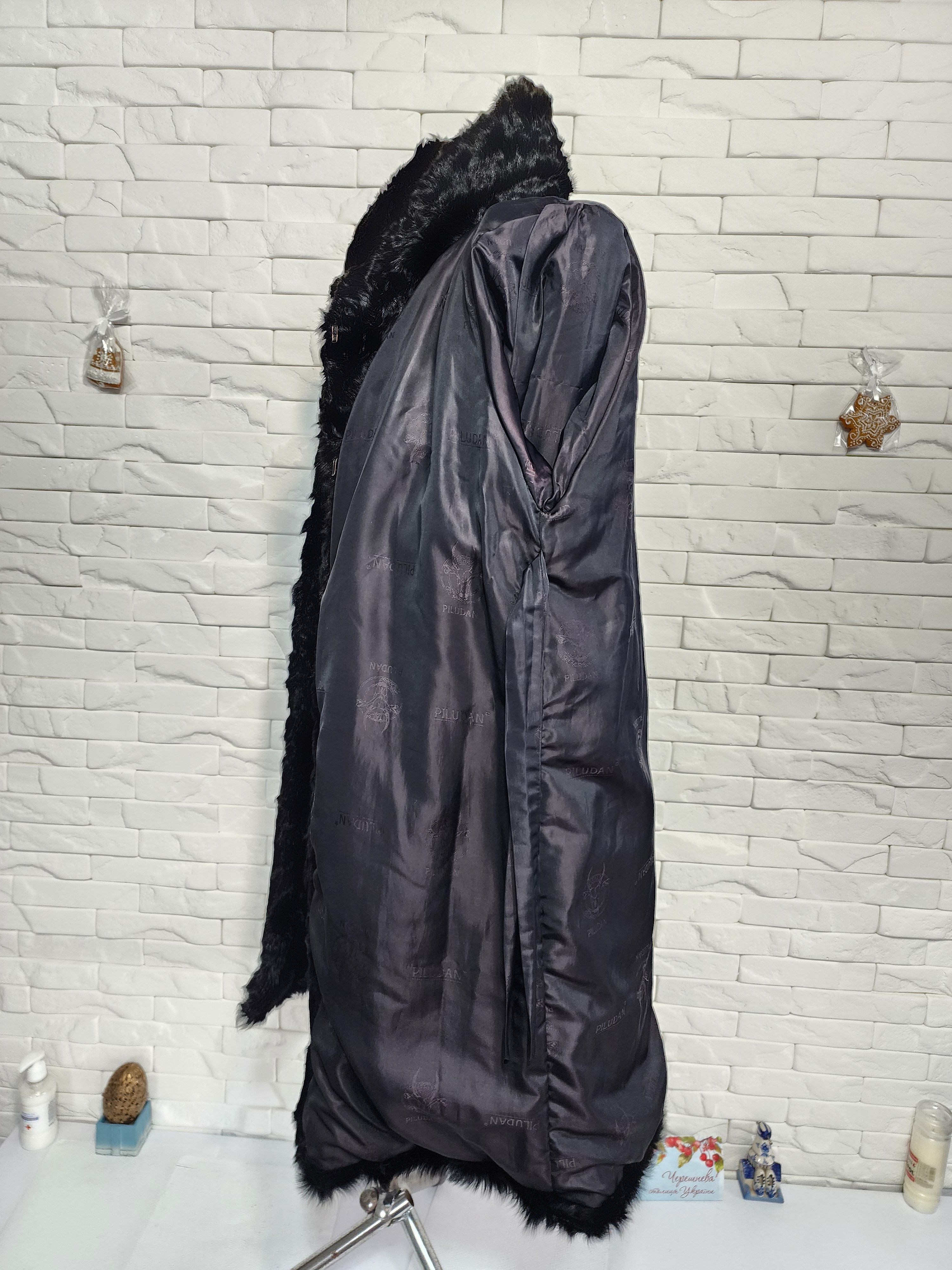 Other Black Goat Fur Coat: Women's Warm Outerwear Size L / US 10 / IT 46 - 10 Thumbnail