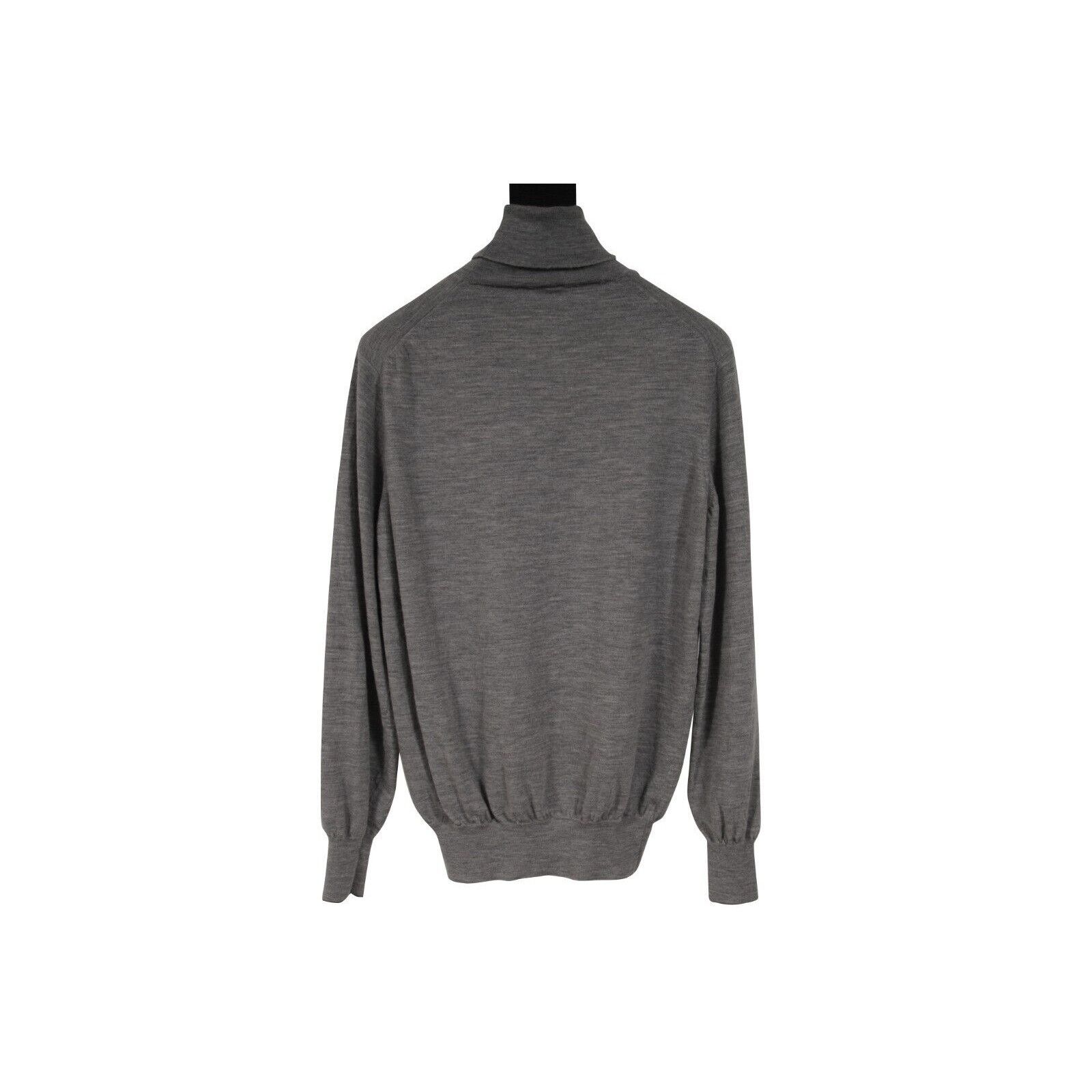 Brunello Cucinelli Turtleneck Sweater Gray Wool Cashmere Size US XL / EU 56 / 4 - 2 Thumbnail