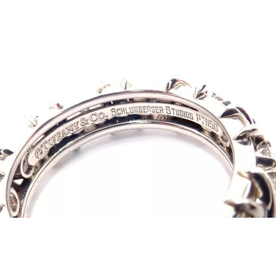 Tiffany & Co. Jean Schlumberger Platinum 16 Stone Diamond Band Ring Size ONE SIZE - 11 Thumbnail