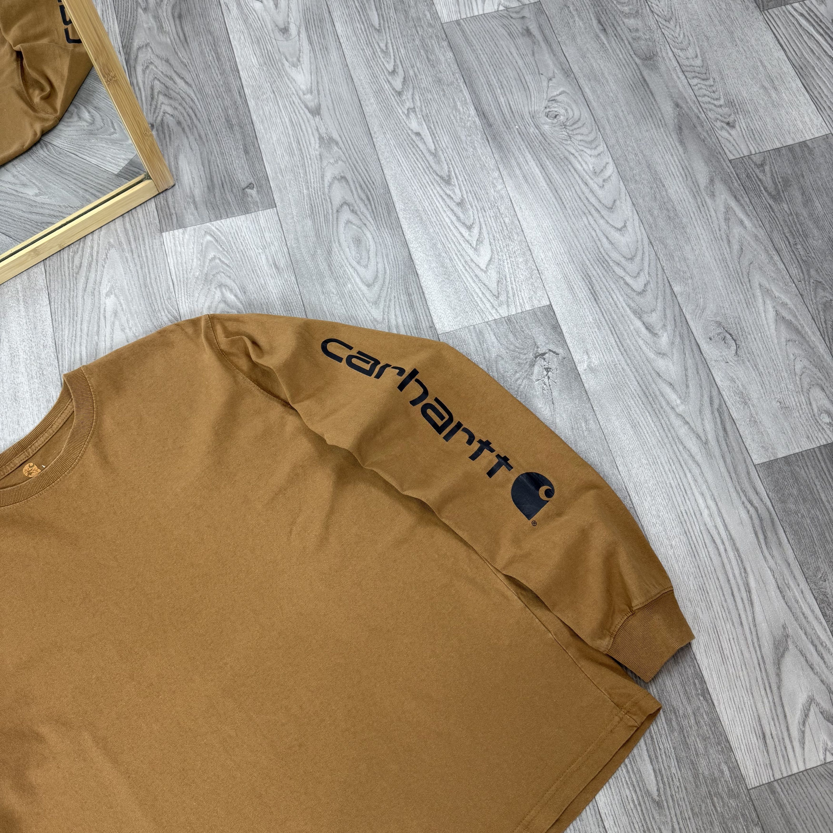 Carhartt Vintage Carhartt 90s Brown Graphic Long Sleeve Tee Shirt Size US L / EU 52-54 / 3 - 6 Thumbnail