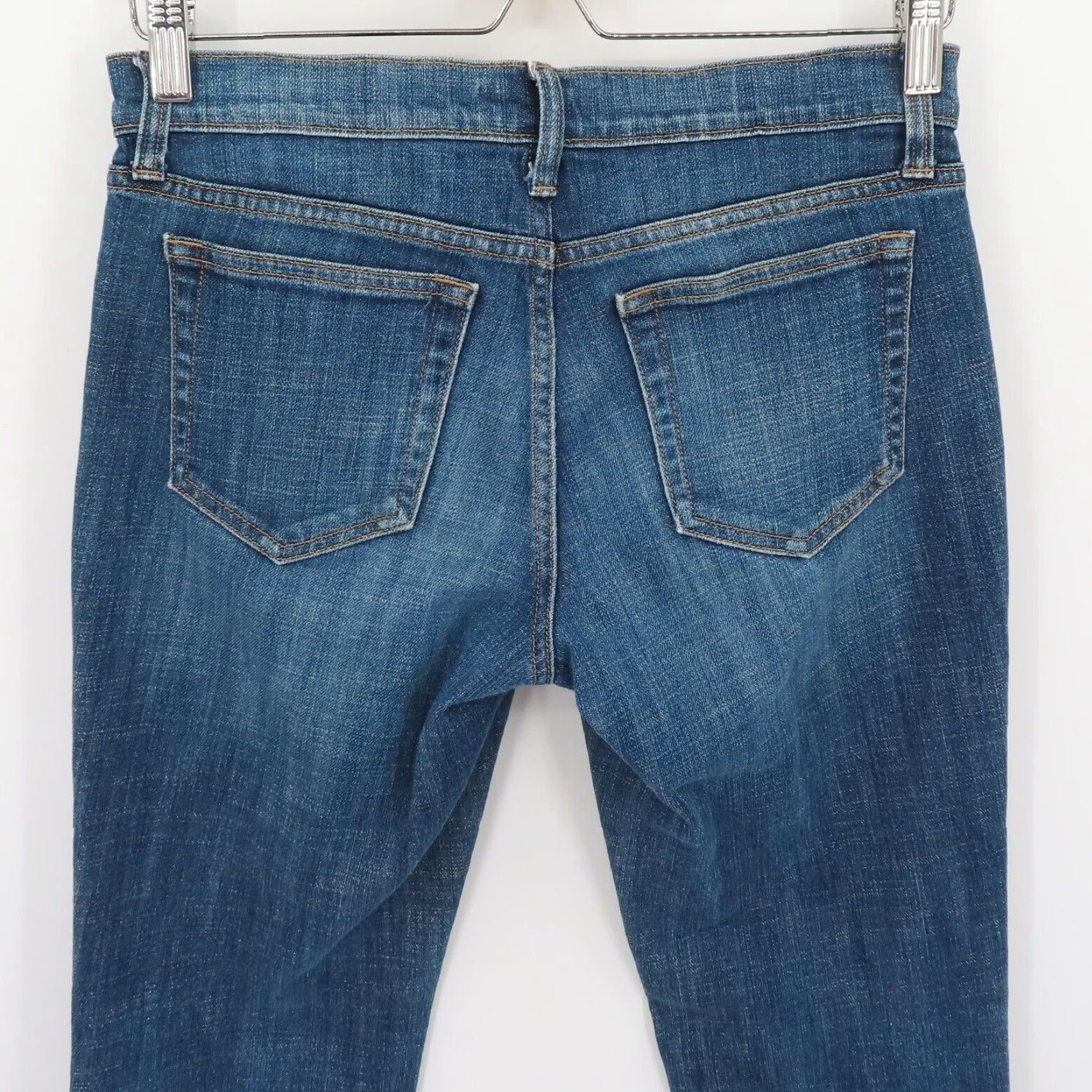 Gap Gap Womens Jeans 2/26 Long and Lean Blue Denim Cotton Blend Orange Stitching 5-Pocket Straight Regular Size 2/26 Womens Jeans Vintage No Size 26" / US 2 / IT 38 - 6 Thumbnail