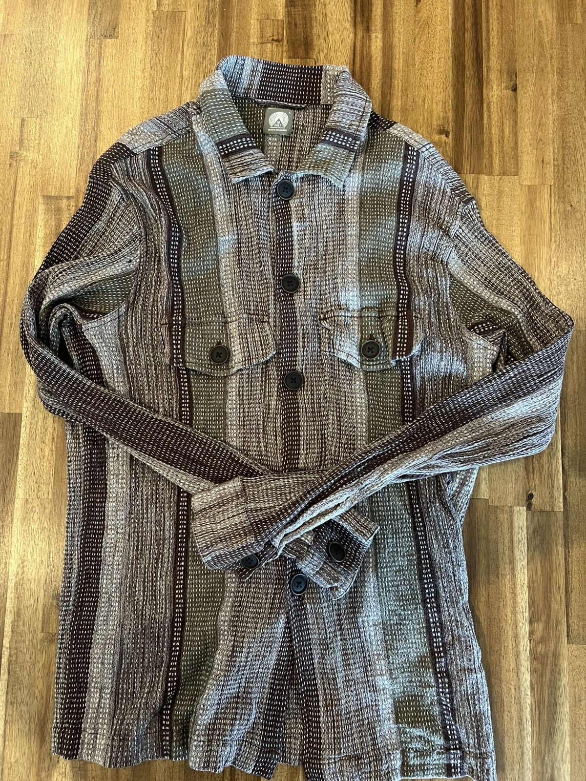 18 East 18East Men's Striped Shacket Jacket L fits S to M Size US M / EU 48-50 / 2 - 1 Thumbnail