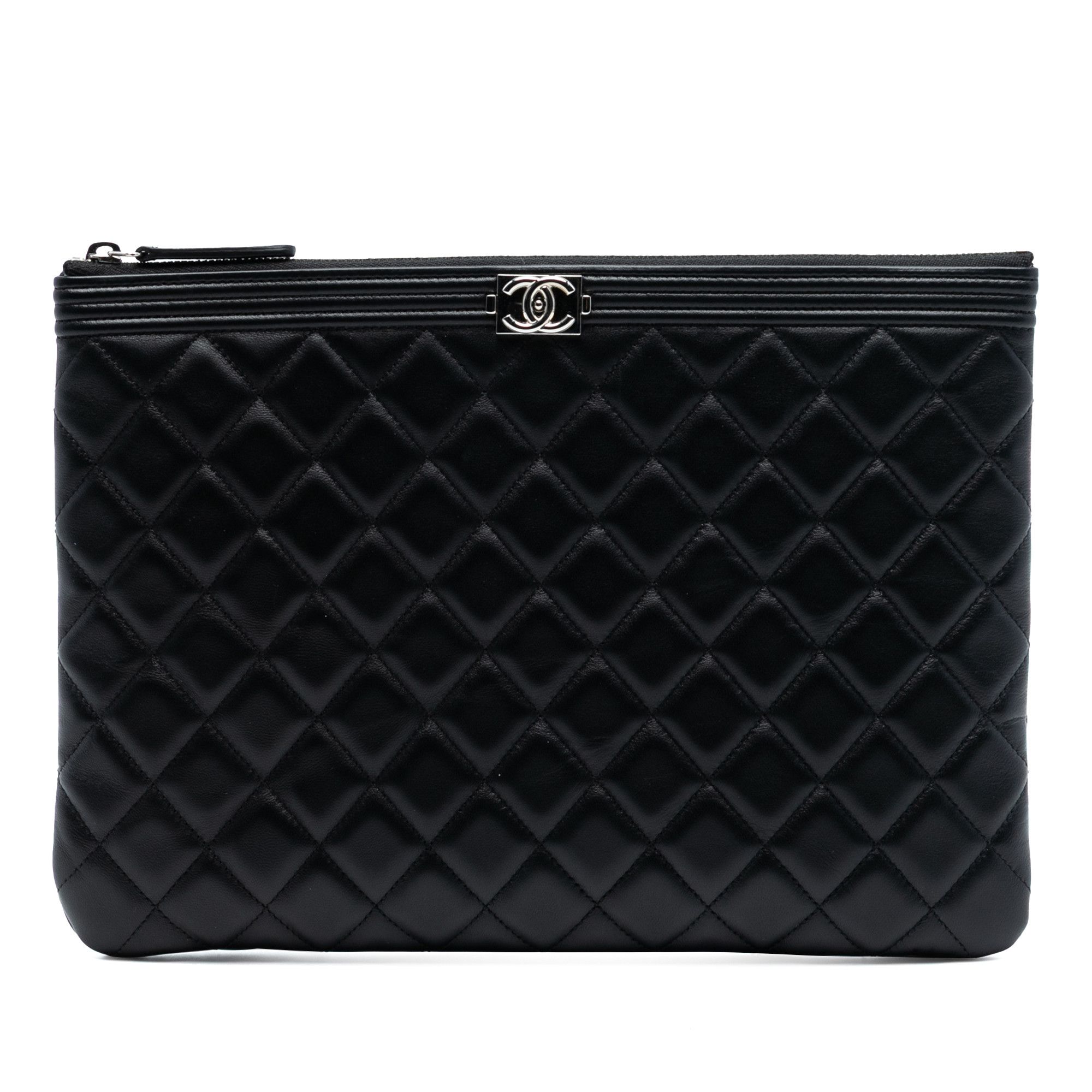 Chanel Chanel Medium Quilted Lambskin Boy O Case Clutch Size ONE SIZE - 1 Thumbnail