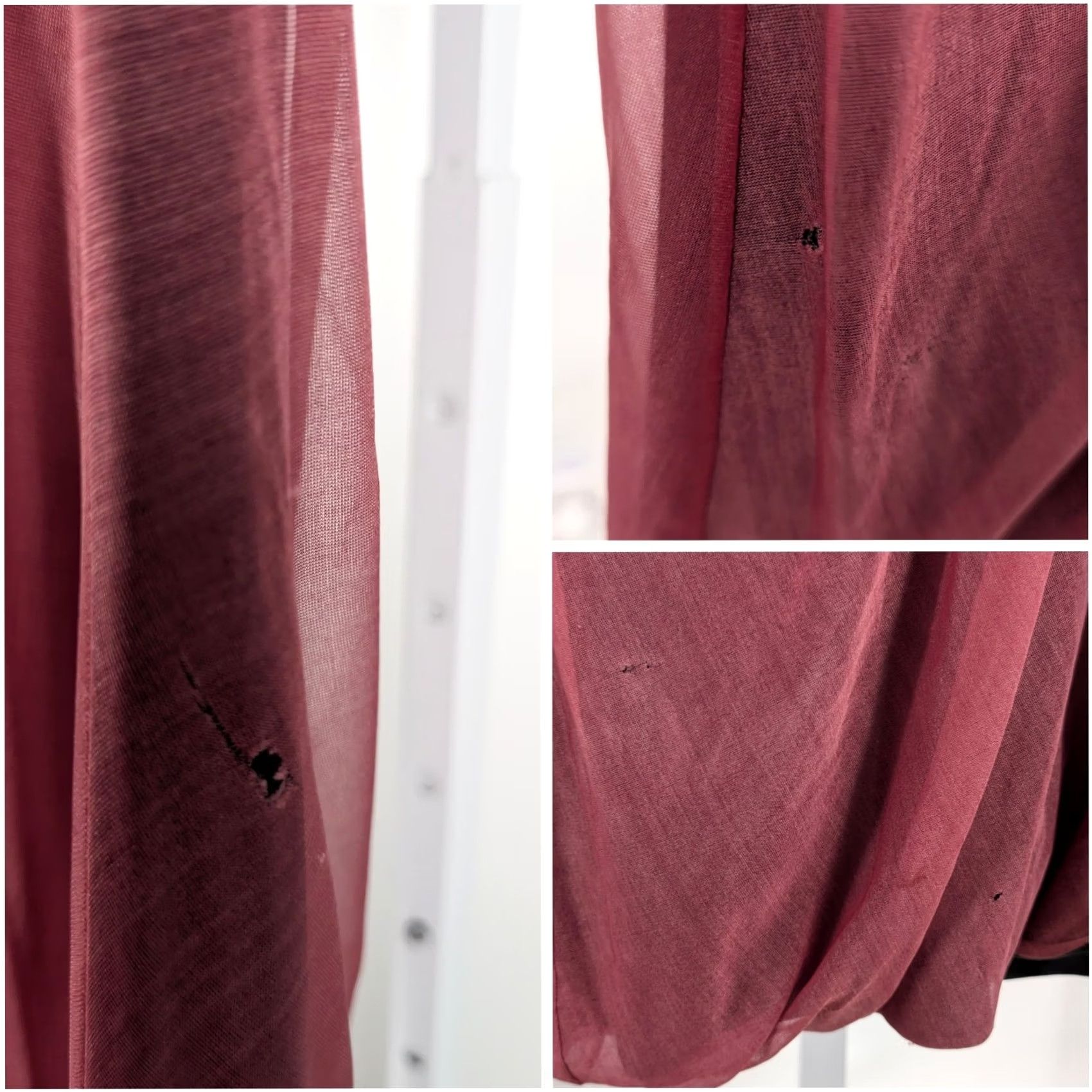 Vintage VINTAGE Calvin Klein Collection Silk Ruched Midi Dress Burgundy 6 Italy Runway Dress Size M / US 6-8 / IT 42-44 - 4 Thumbnail