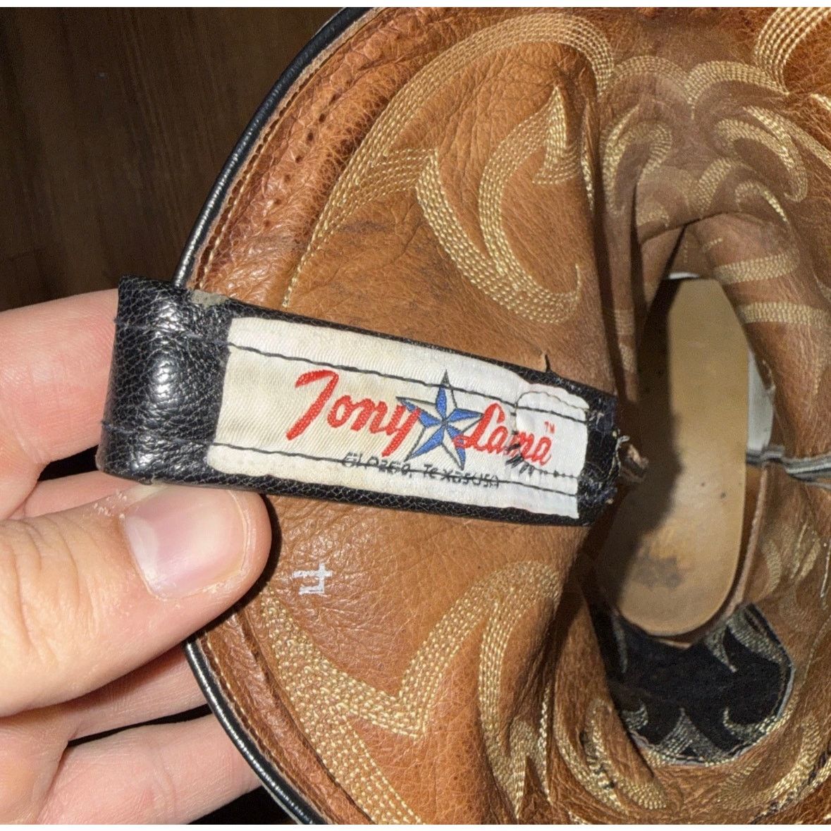 Tony Lama Tony Lama 1990s Black Lizard Skin Cowboy Boots 11.5D Size US 11.5 / EU 44-45 - 6 Thumbnail
