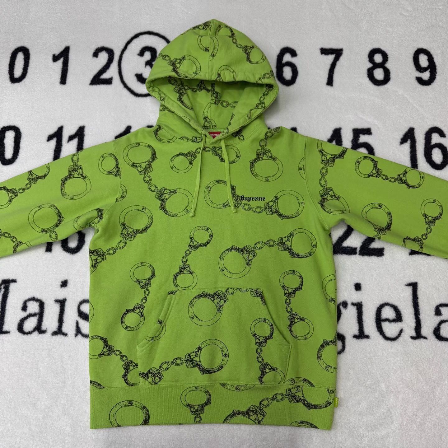 Supreme Supreme Green All-Over Print Handcuff Hoodie Q10 Size US M / EU 48-50 / 2 - 1 Thumbnail