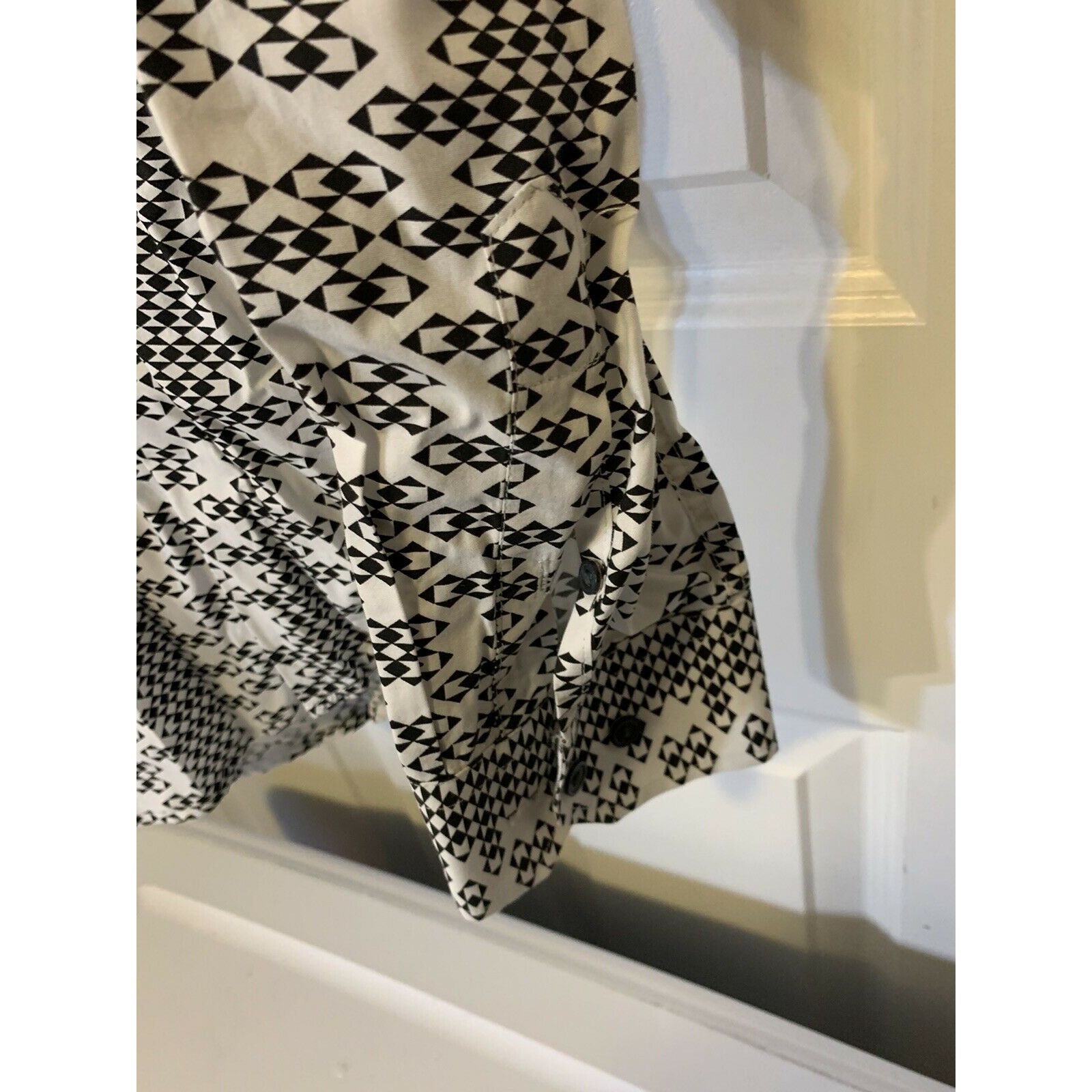 Other Bristol & Bull Men’s Sz XL Black White Geometric Shirt Size US XL / EU 56 / 4 - 5 Thumbnail