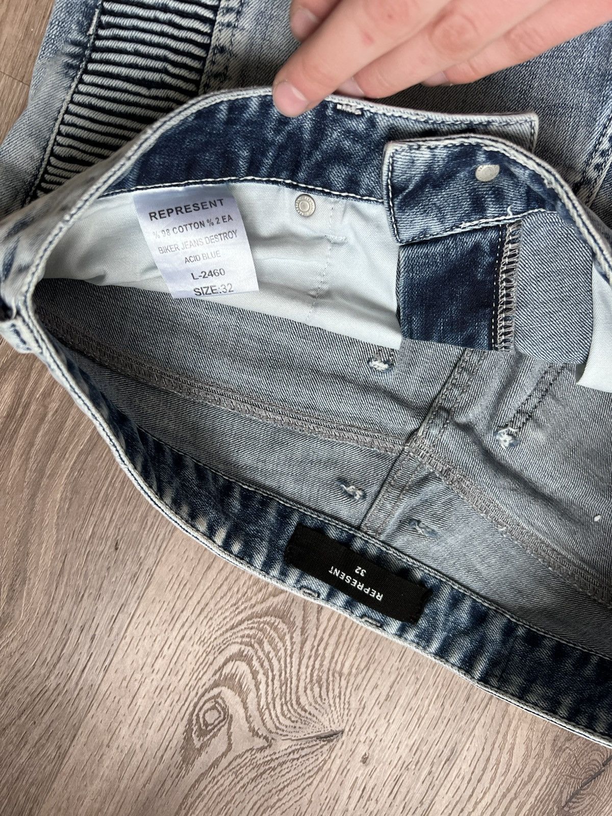 Represent Clo. 2 IN 1 REPRESENT Distressed Biker Pants Jeans Size US 32 / EU 48 - 6 Thumbnail