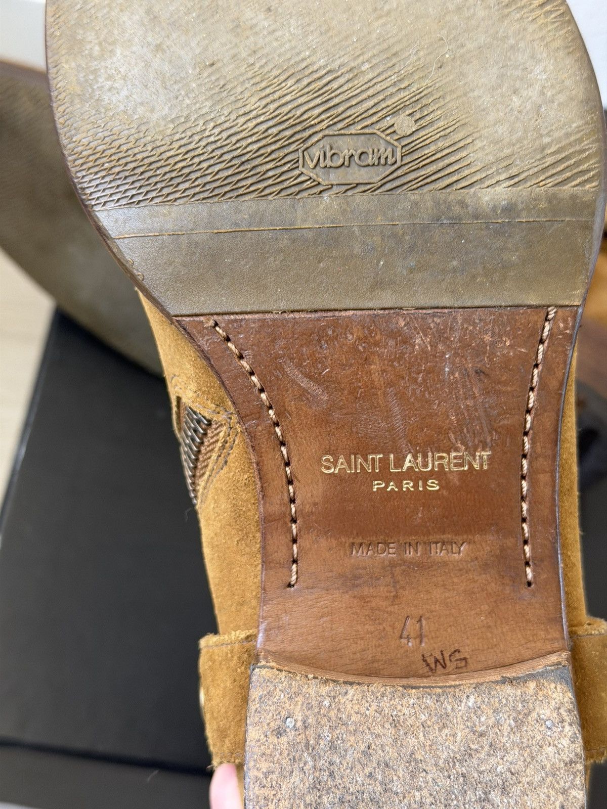 Saint Laurent Paris FW13 Ochre Suede Harness Wyatt Boots 41 Size US 8.5 / EU 41-42 - 7 Thumbnail