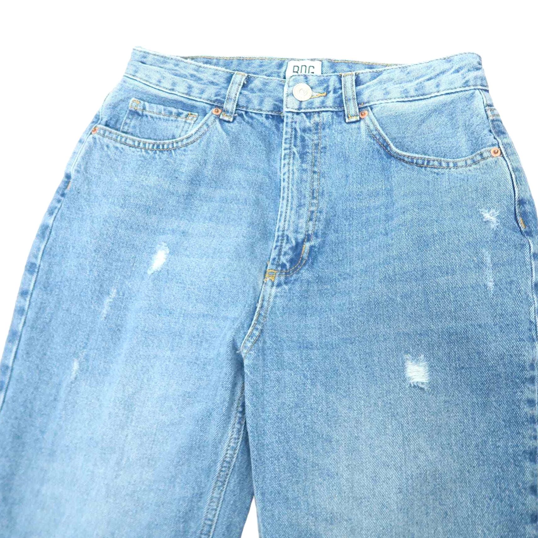 Bdg BDG Urban Outfitters Jeans Mom High Rise Light Wash Blue 28 Womens 90s Style Regular Rise 12 Inseam 30 Size 28" / US 6 / IT 42 - 2 Thumbnail