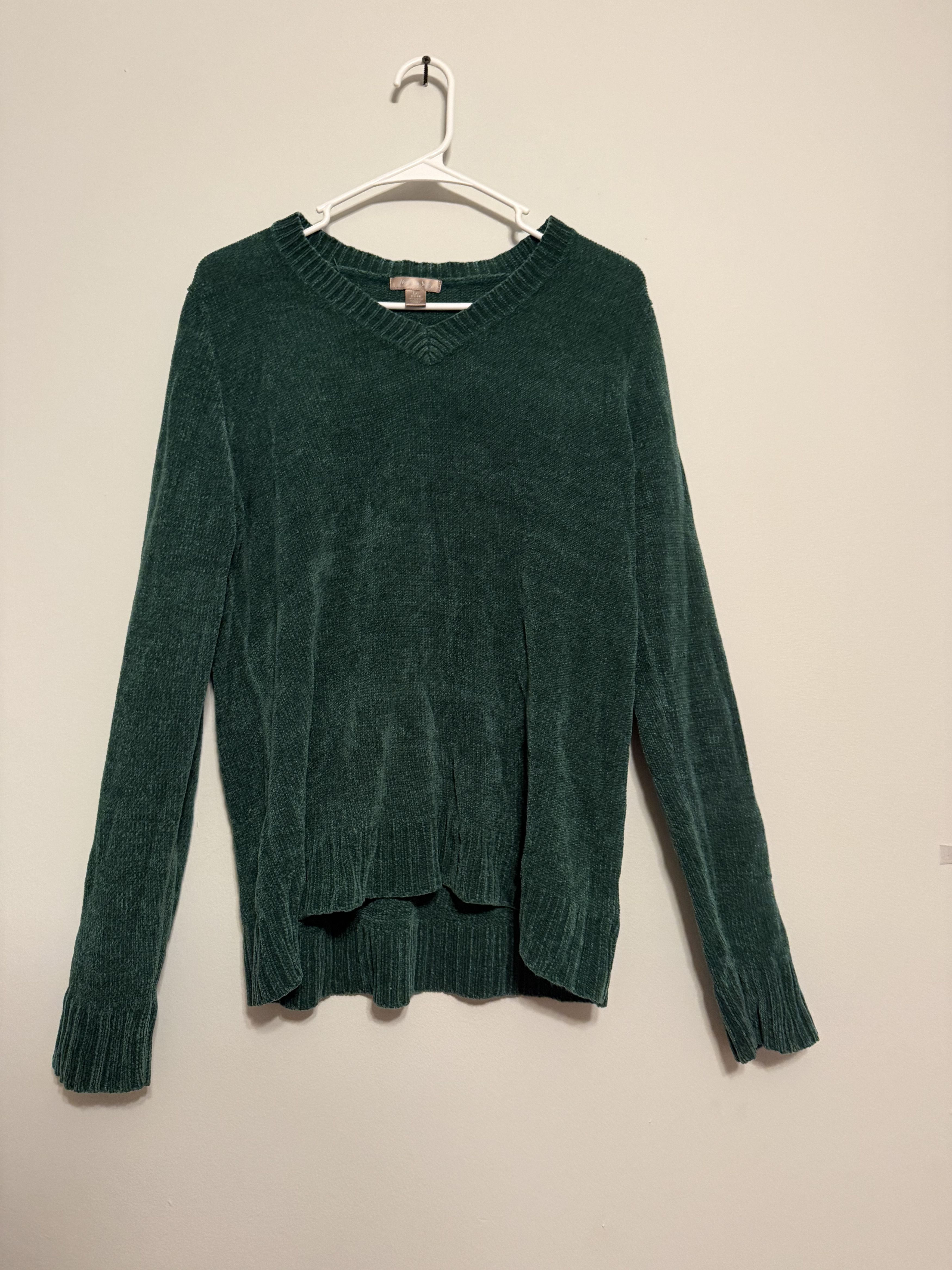 Other Cozy Forest Green Chenille Sweater – Women's Size L Size L / US 10 / IT 46 - 2 Thumbnail