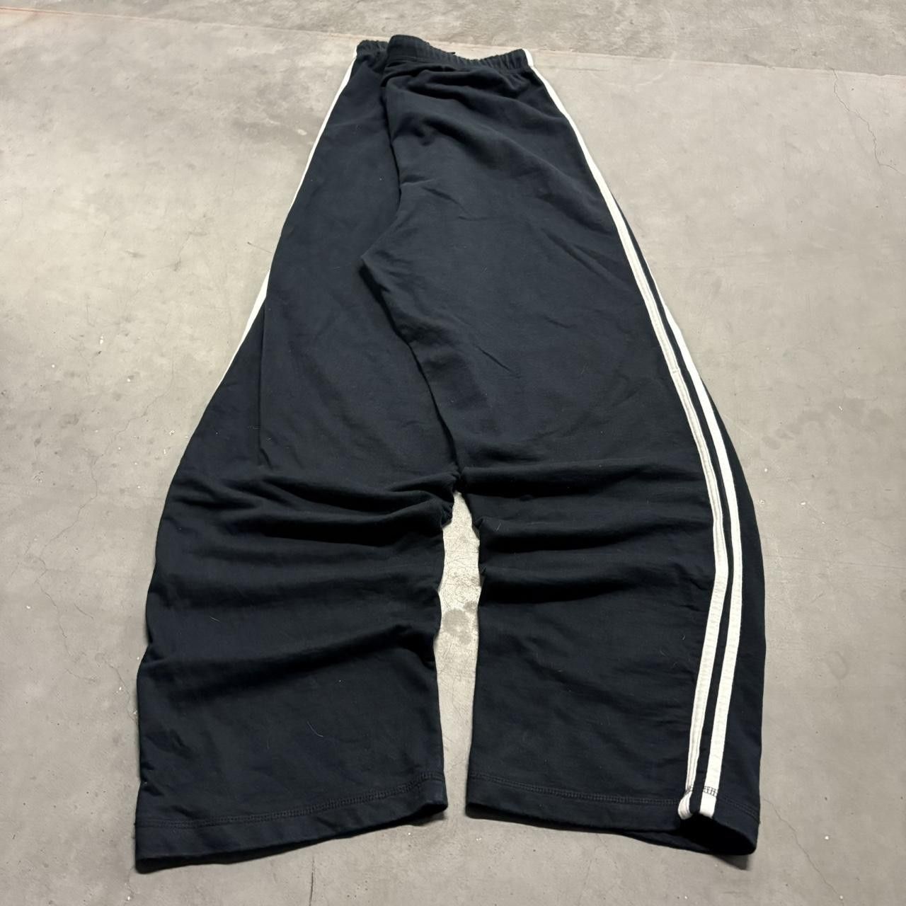Vintage Crazy Vintage Y2K/2000s Baggy Black Striped Sweatpants! Size US 32 / EU 48 - 7 Thumbnail