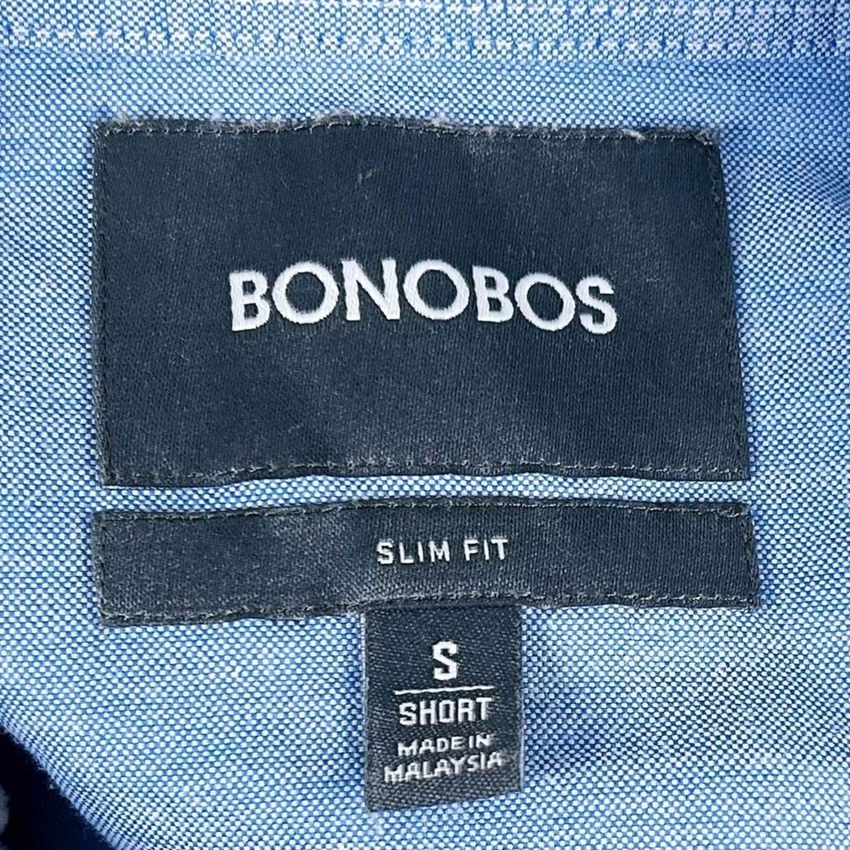 Bonobos Bonobos Shirt Blue 100% Cotton Small Slim Fit Oxford Cloth Button Front Casual Mens S Long Sleeve Regular Size Size US S / EU 44-46 / 1 - 3 Thumbnail